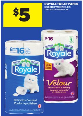 ROYALE TOILET PAPER, 8'S