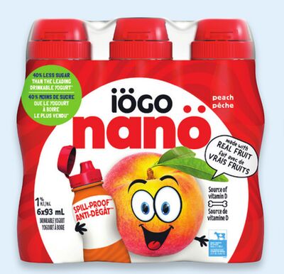 iögo nanö drinkable yogurt 6-pack