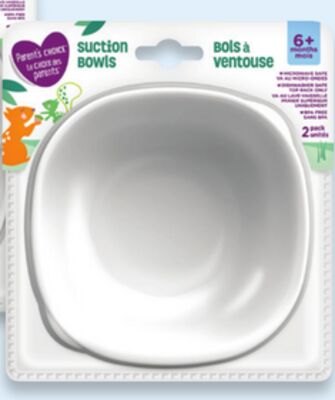 Parent's Choice suction bowls 2-pack or plate