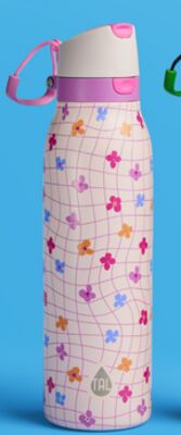 TAL 24-oz. stainless steel 2-in-l straw and chug water bottle