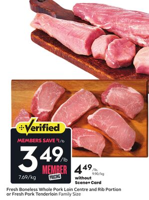 Fresh Boneless Whole Pork Loin Centre and Rib Portion or Fresh Pork Tenderloin - mid-autumn festival