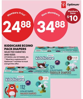 KIDDICARE ECONO PACK DIAPERS