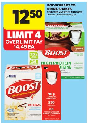 BOOST READY TO DRINK SHAKES