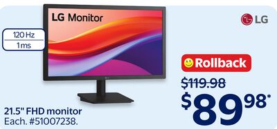 21.5" FHD monitor
