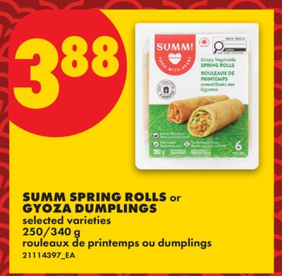 SUMM SPRING ROLLS or GYOZA DUMPLINGS, 250/340 g