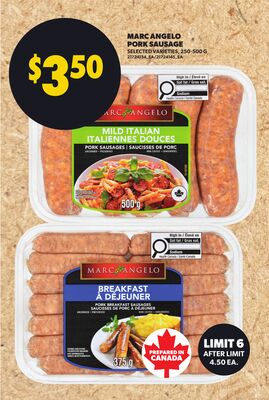 MARC ANGELO PORK SAUSAGE, 250-500 G