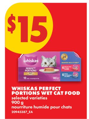 WHISKAS PERFECT PORTIONS WET CAT FOOD, 900 g