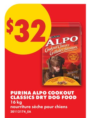 PURINA ALPO COOKOUT CLASSICS DRY DOG FOOD, 16 kg
