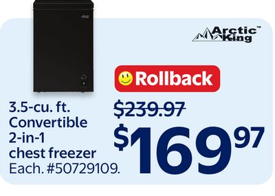 3.5-cu. ft. Convertible 2-in-1 chest freezer