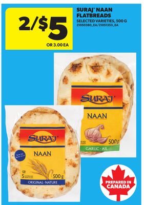SURAJ NAAN FLATBREADS, 500 G