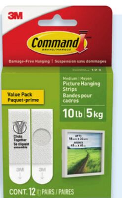 Damage-free hooks or strips value pack