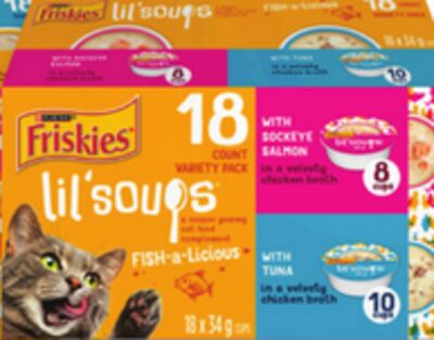 Friskies Lil' Soups cat treats variety pack