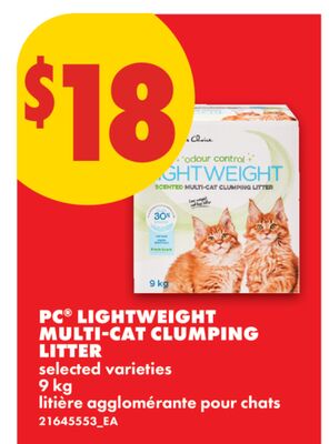 PC® LIGHTWEIGHT MULTI-CAT CLUMPING LITTER, 9 kg