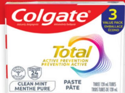 Colgate Total 3 x 120 mL or MaxFresh 3 x 150 mL toothpaste
