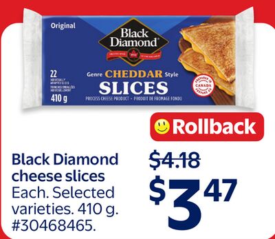 Black Diamond cheese slices