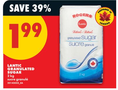 LANTIC GRANULATED SUGAR, 2 KG