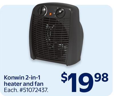Konwin 2-in-1 heater and fan