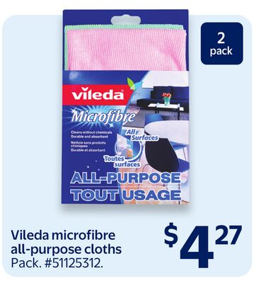 Vileda microfibre all-purpose cloths