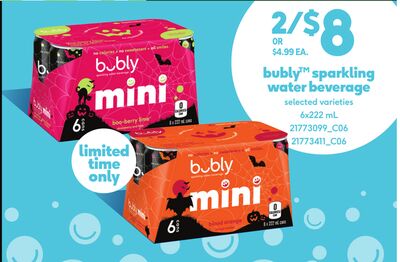 BUBLY™ SPARKLING WATER BEVERAGE, 4X22 ML