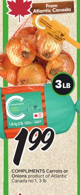 COMPLIMENTS Carrots or Onions