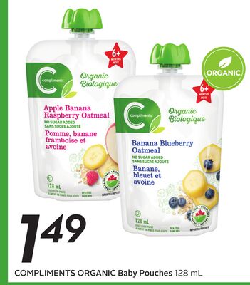 COMPLIMENTS ORGANIC Baby Pouches
