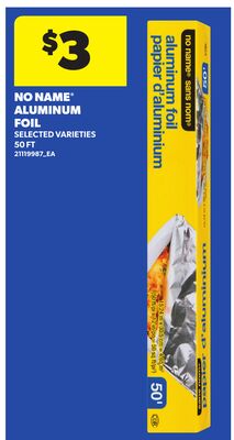 NO NAME® ALUMINUM FOIL, 50 FT