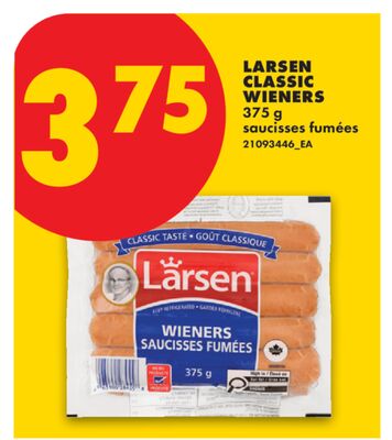 LARSEN CLASSIC WIENERS, 375 g