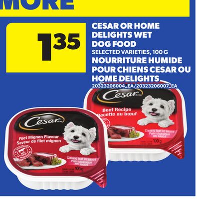 CESAR OR HOME DELIGHTS WET DOG FOOD, 100 G