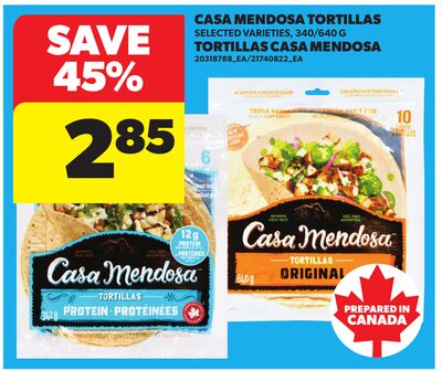 CASA MENDOSA TORTILLAS, 340/640 G