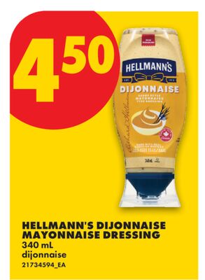 HELLMANN'S DIJONNAISE MAYONNAISE DRESSING, 340 mL