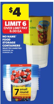 NO NAME™ FOOD STORAGE CONTAINERS