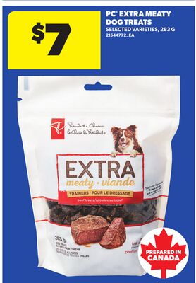PC EXTRA MEATY DOG TREATS, 283 G