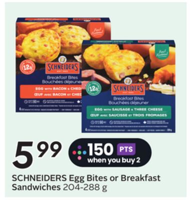 Egg Bites or Breakfast Sandwiches - Big Earn