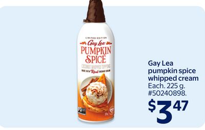 Gay Lea pumpkin spice whipped cream