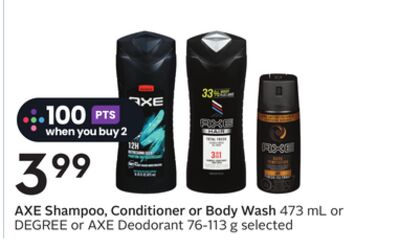 AXE Shampoo, Conditioner or Body Wash