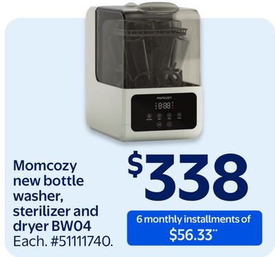 Momcozy new bottle washer, sterilizer and dryer BW04