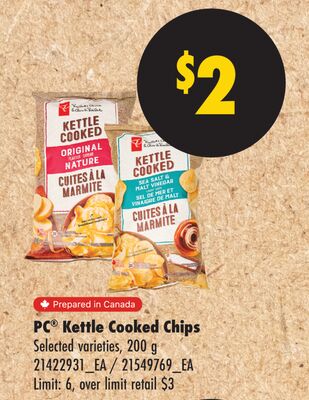 PC® KETTLE COOKED CHIPS,200G