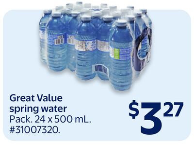 Great Value spring water