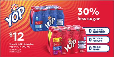 YOPLAIT YOP DRINKABLE YOGURT, 12 X 200 ML