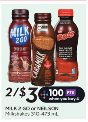 MILK 2 GO or NEILSON Milkshakes - Big Earn
