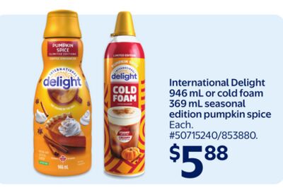 International Delight 369 mL seasonal edition pumpkin spice