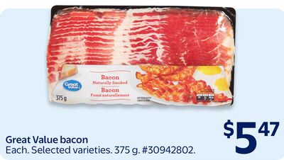 Great Value bacon