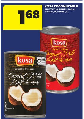 KOSA COCONUT MILK, 400 ML