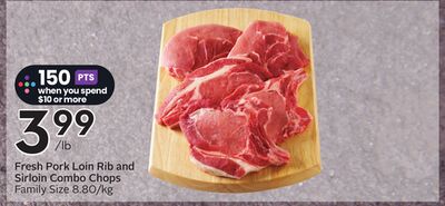 Fresh Pork Loin Rib and Sirloin Combo Chops - Big Earn