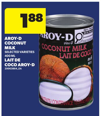 AROY-D COCONUT MILK, 400 ML