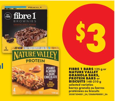FIBRE 1 BARS 125 g or NATURE VALLEY GRANOLA BARS, PROTEIN BARS or BISCUITS 148-210 g