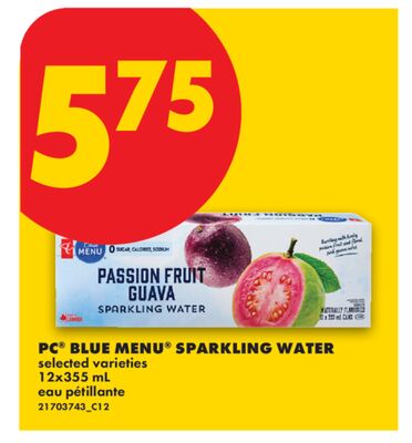 PC® BLUE MENU® SPARKLING WATER, 12x355 ml