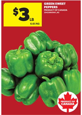 GREEN SWEET PEPPERS