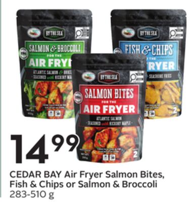 Air Fryer Salmon Bites, Fish & Chips or Salmon & Broccoli
