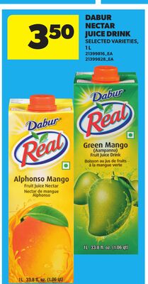 DABUR NECTAR JUICE DRINK, 1 L